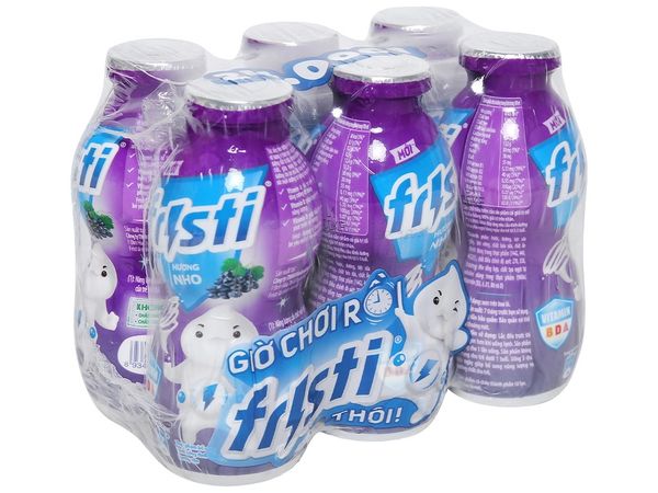 Lốc 6 Chai Sữa Chua Uống Fristi Nho 80ml 