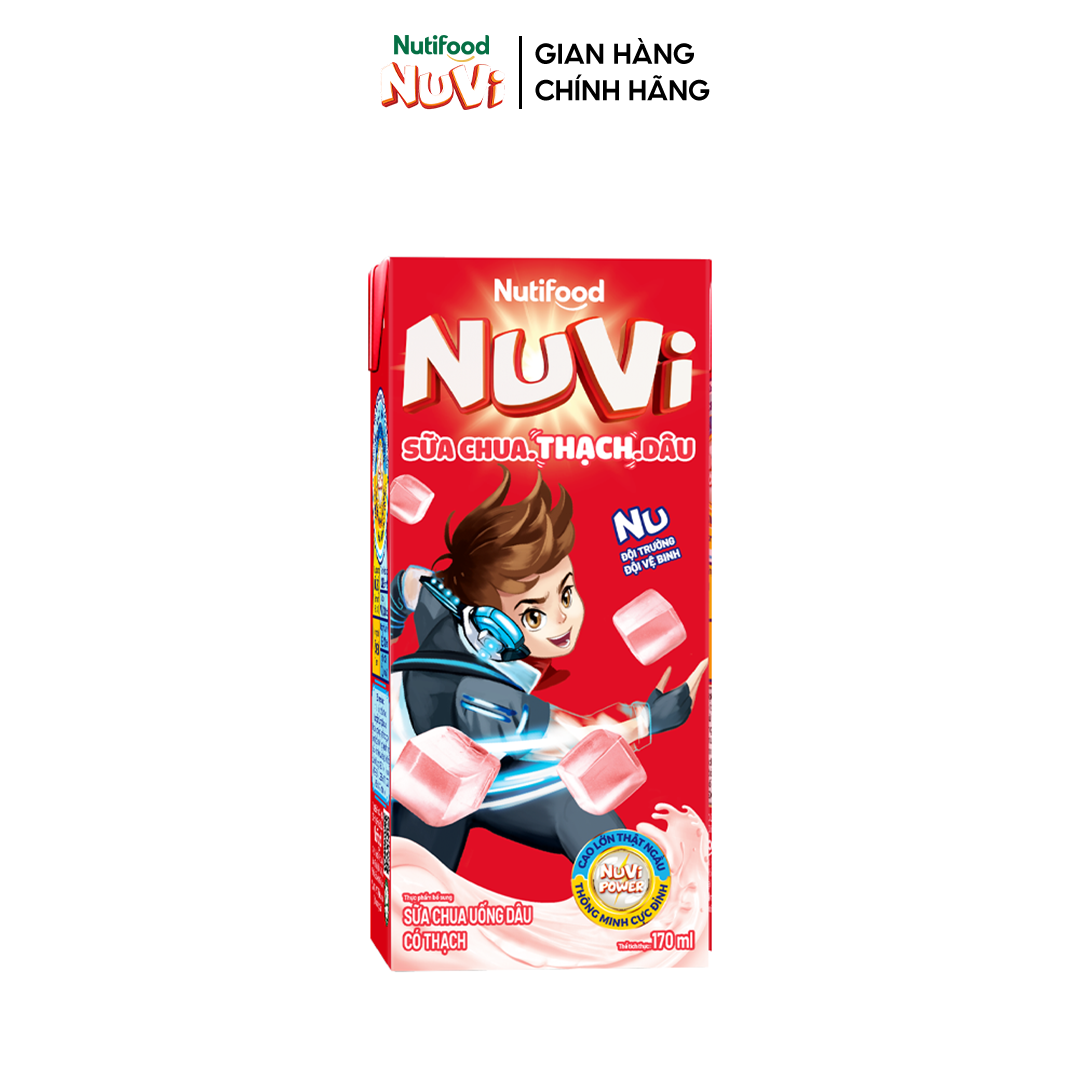  Lốc Nuvi Thạch Dau 170ml 