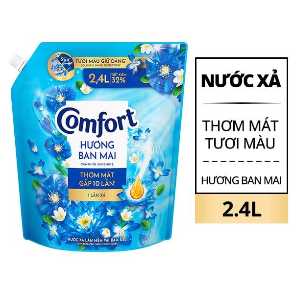  Túi Nước Xả Comfort 1 Lần Xả Hương Ban Mai 2.4L 