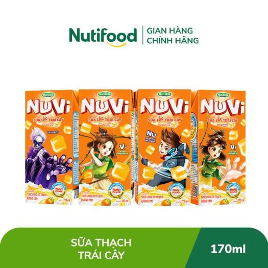  Lốc Nuvi Thạch Cam 170ml 
