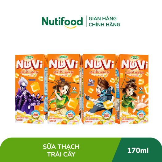  Lốc Nuvi Thạch Cam 170ml 