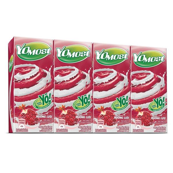  Lốc Sữa Chua Uống Yomost Lựu 170ml 