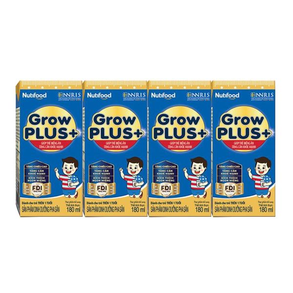  Lốc Sữa Pha Sẵn Nutifood Grow Plus Xanh 180ml 