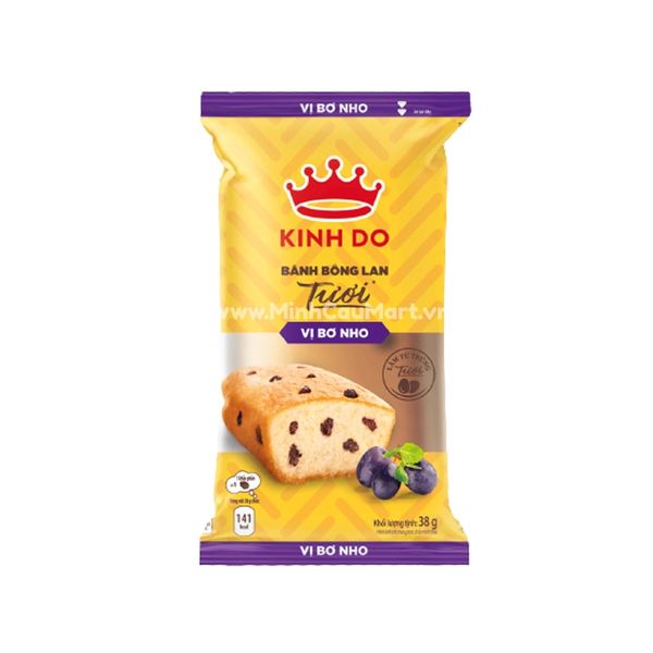  Bánh Bông Lan Tươi Kinh Đô vị Bơ Nho 50g 