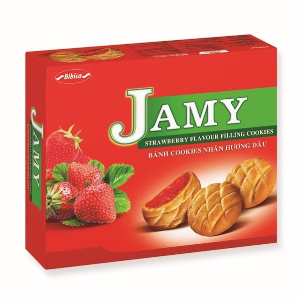  Bánh Bibica Jamy Dâu 200g 