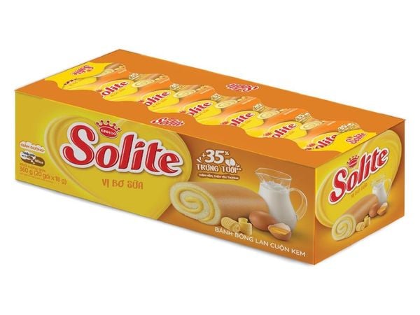  Bánh Bông Lan Solite Hương Bơ Sữa 360g 