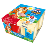  Lốc Phô mai tươi Zott Milk Tiger Dâu - Vani 50g 