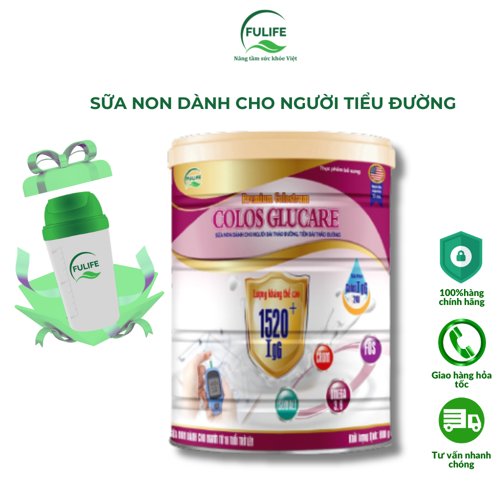  Sữa Non Fulife Colos Glucare 800g 