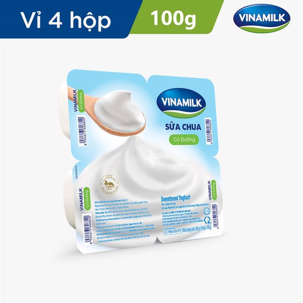  Lốc Sữa Chua Ăn Vinamilk Có Đường 100g 