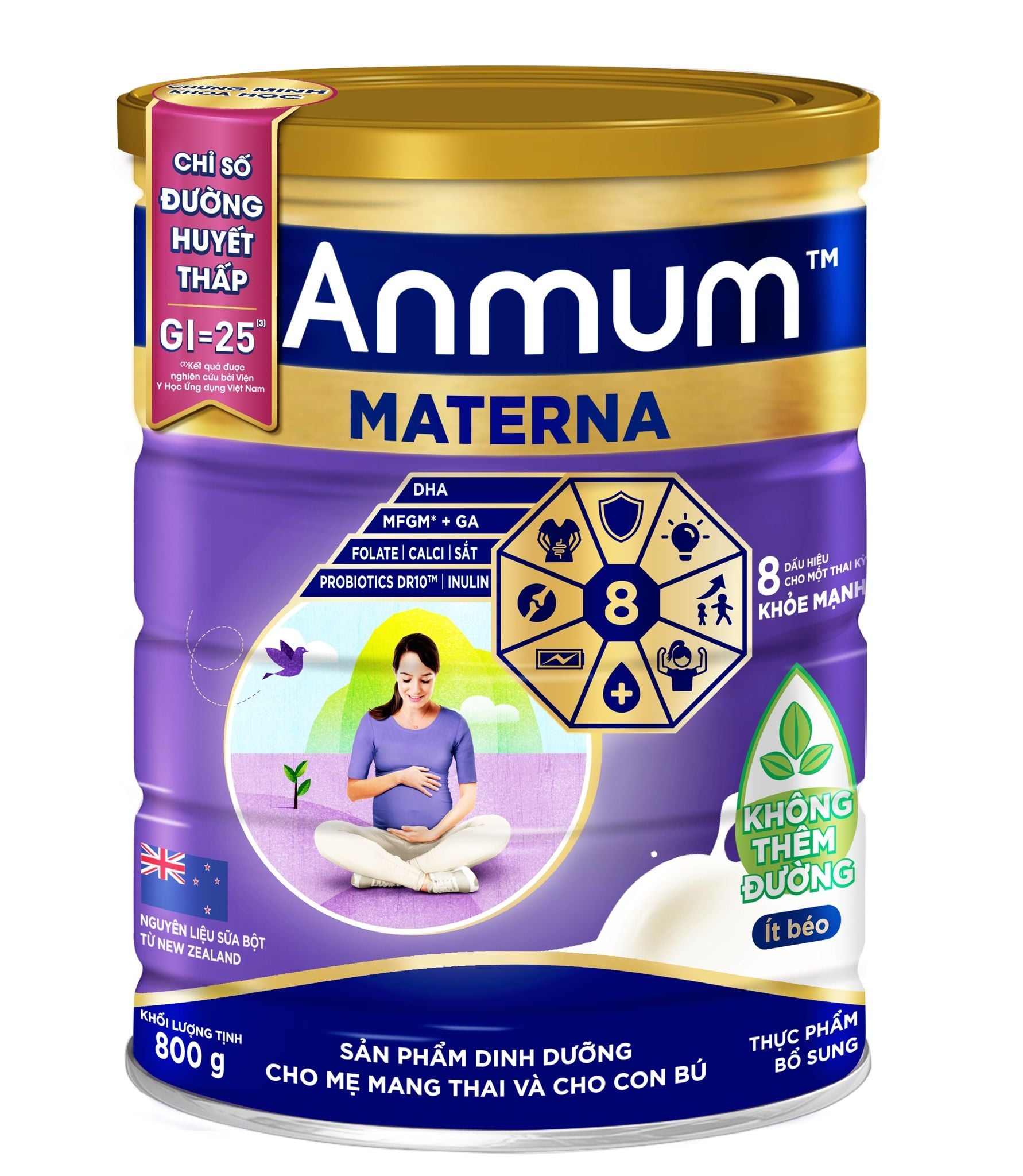 Sữa Bột Anmum Materna Không Thêm Đường 800g 