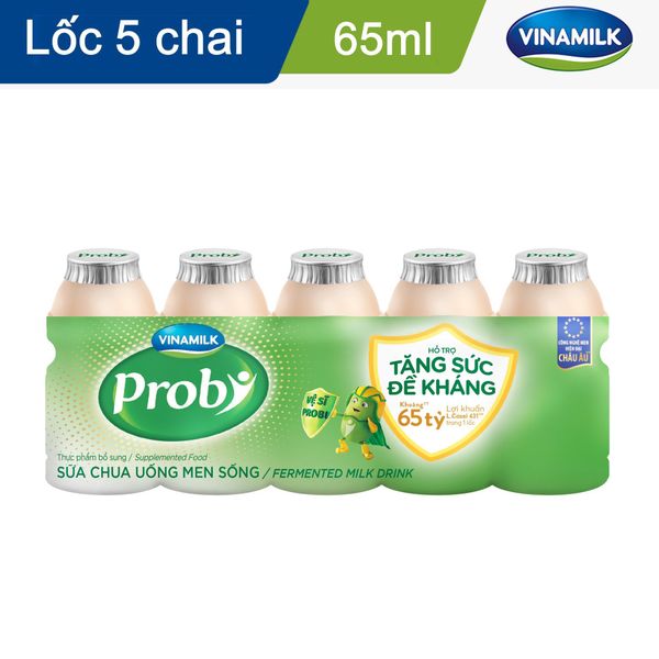 Lốc 5 Chai Sữa Chua Uống Probi Có Đường 65ml 