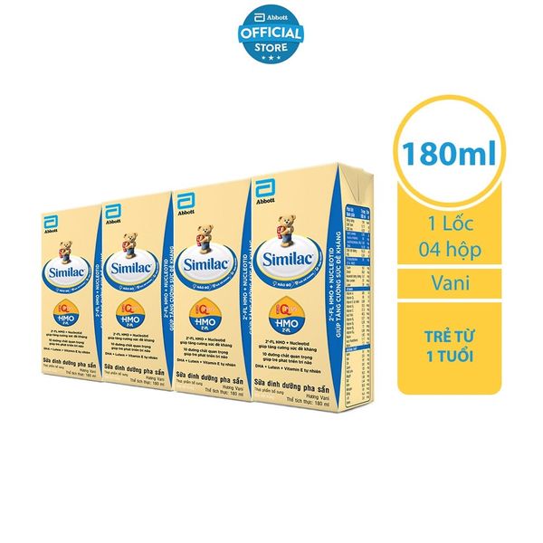  Lốc 4 Hộp Sữa Pha Sẵn Abbott Similac 180 ml 
