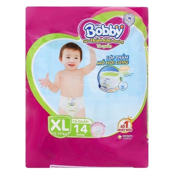  Bỉm tã quần Bobby size XL14 miếng 