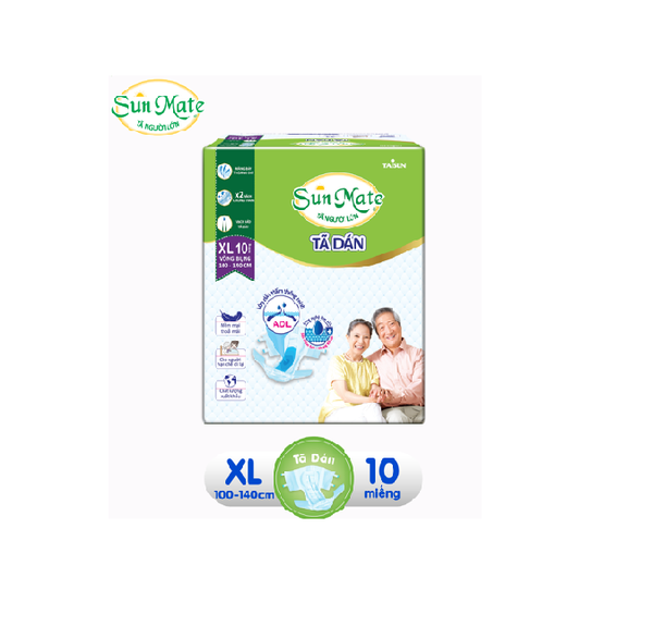  Tã Dán Người Lớn Sunmate XL10 Miếng 