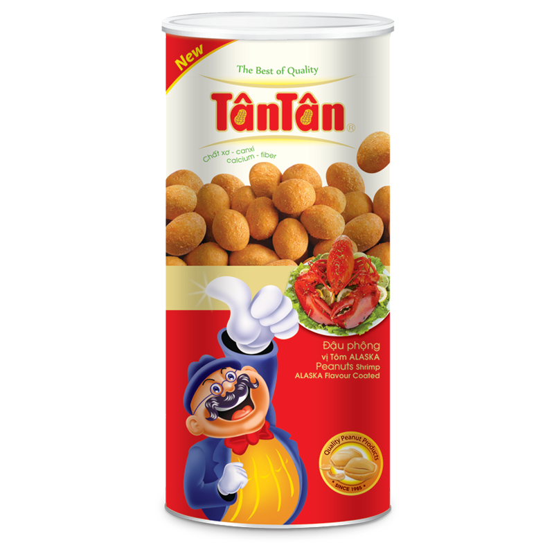  Đậu phộng vị Tôm Tân Tân lon 200g 