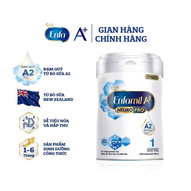  Sữa Bột Enfamil A2 NeuroPro Số 1 800g 