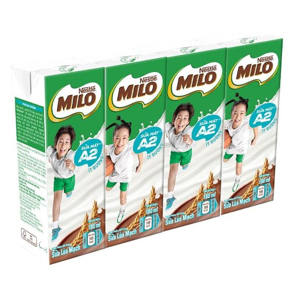  Lốc Sữa Tươi Lúa Mạch Milo A2 180ml 