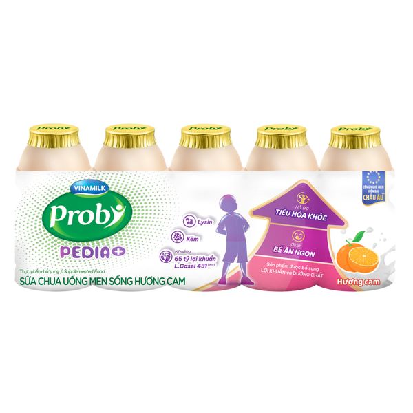  Lốc 5 Chai Sữa Chua Uống Probi Cam 65ml 