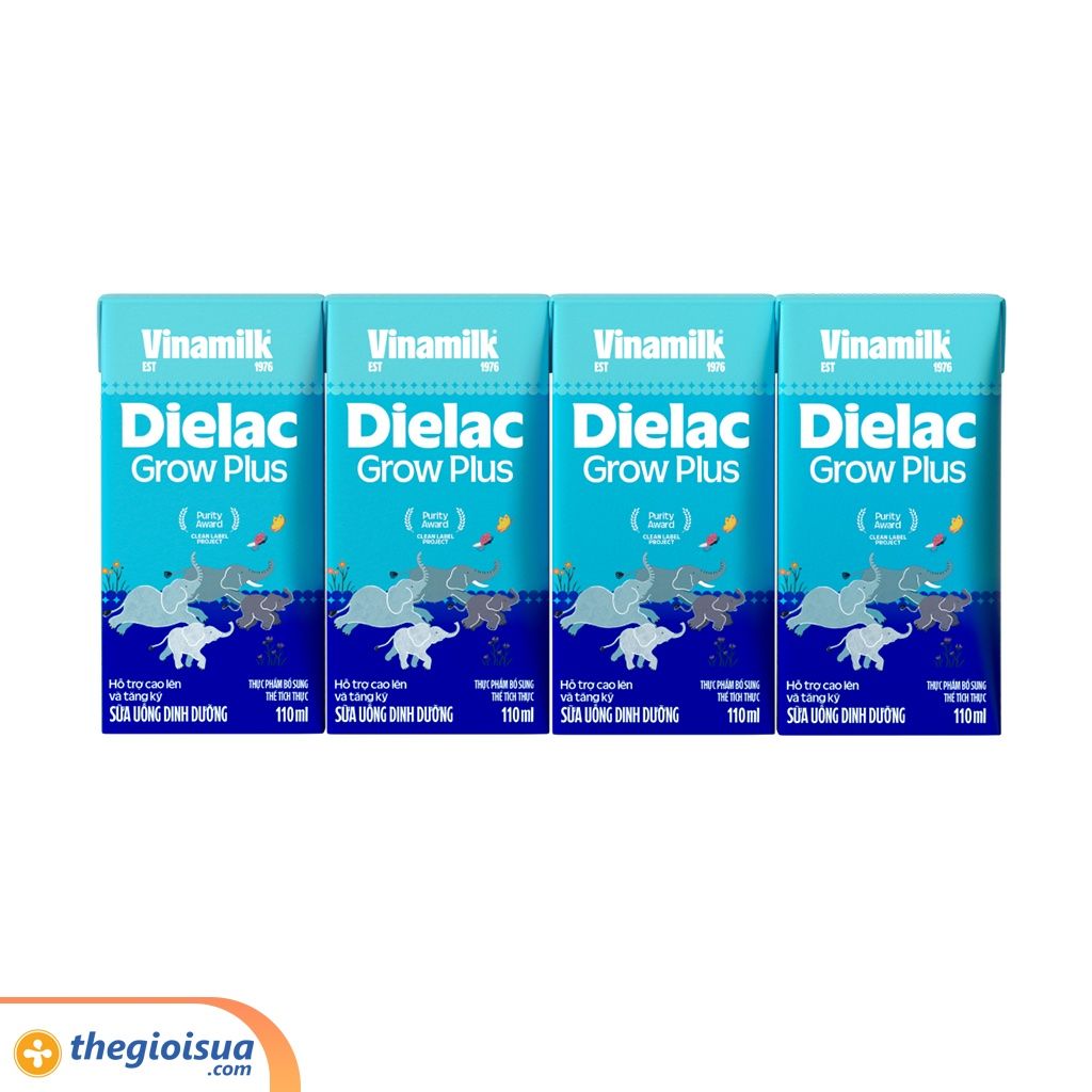  Lốc Sữa Pha Sẵn Dielac Grow Plus Sữa Non 110ml 