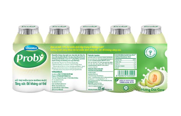  Lốc 5 Chai Sữa Chua Uống Probi Dưa Gang 65ml 