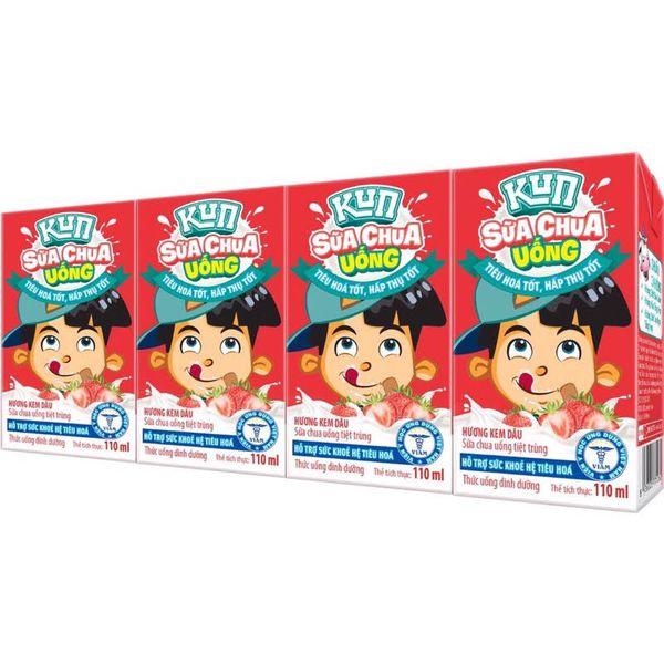  Lốc Sữa Lif Kun Dâu 110ml 