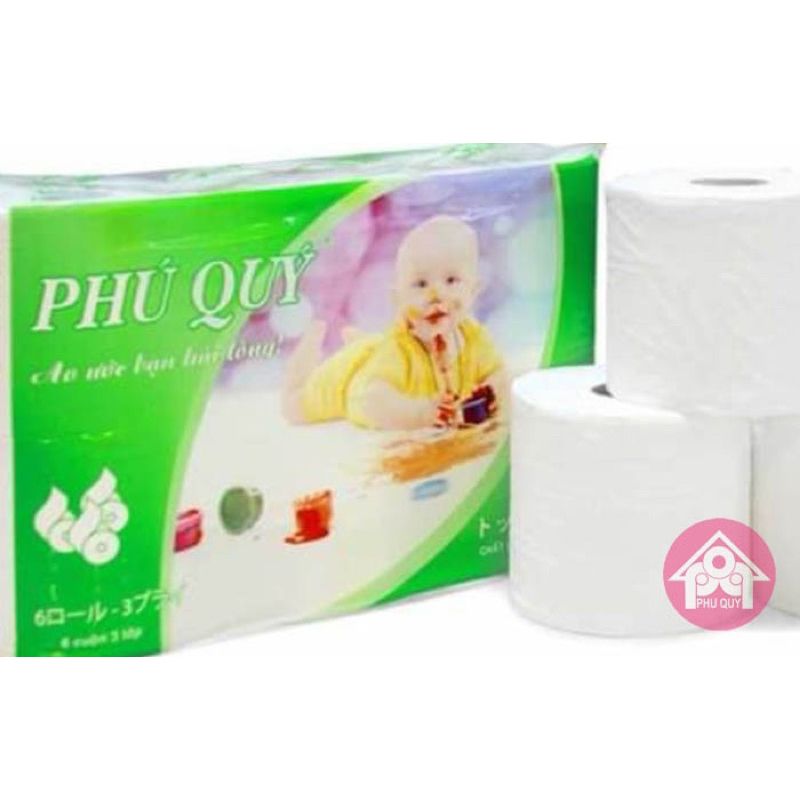 Lốc Giấy 6 Cuộn Phú Quý 