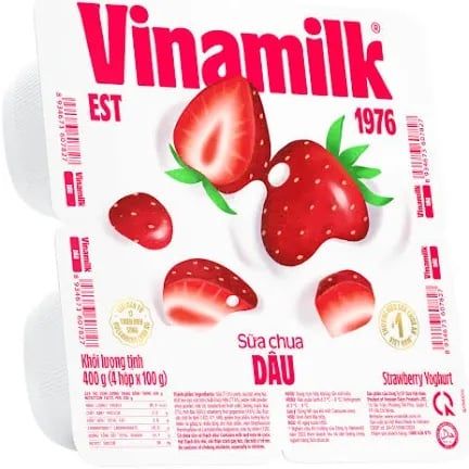  Lốc Sữa Chua Ăn Vinamilk Dau 100g 