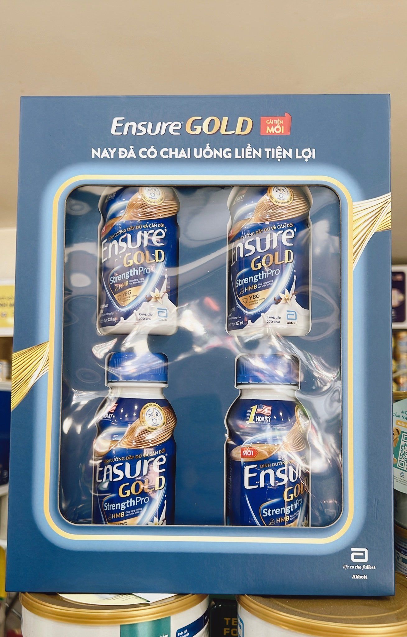  Hộp Quà 4 Chai Ensure Gold Vigor 237 ml 