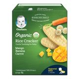 Bánh Gạo Hữu Cơ Gerber Organic vị Chuối Cà Rốt 48g 