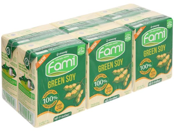  Lốc Fami Green Soy It Đường 