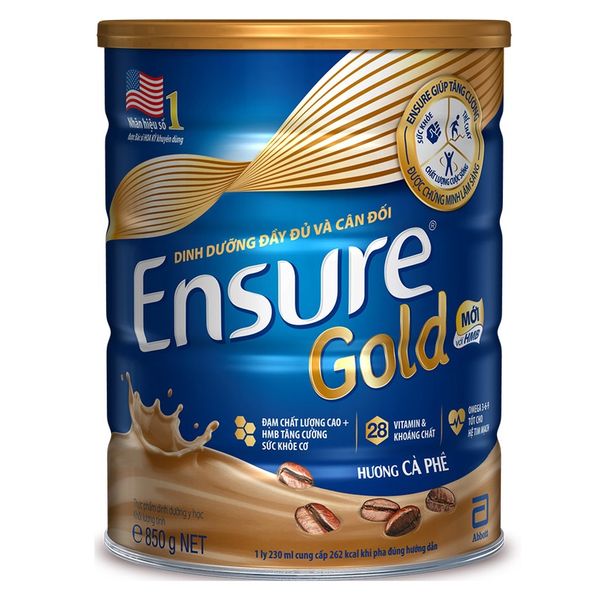  Sữa Bột Ensure Gold HMB Hương Cà Phê 800g 