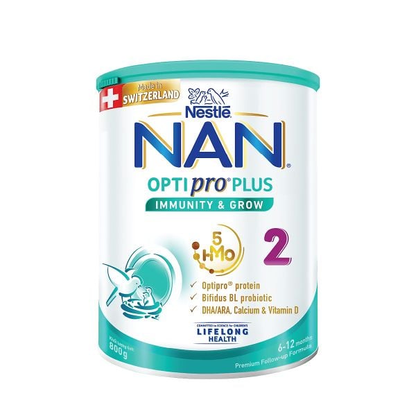  Sữa Bột Nan Optipro PLUS 2 800g, với 5HMO 
