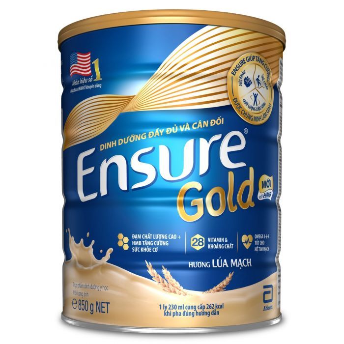  Sữa Bột Ensure Gold HMB Hương Lúa Mạch 800g 