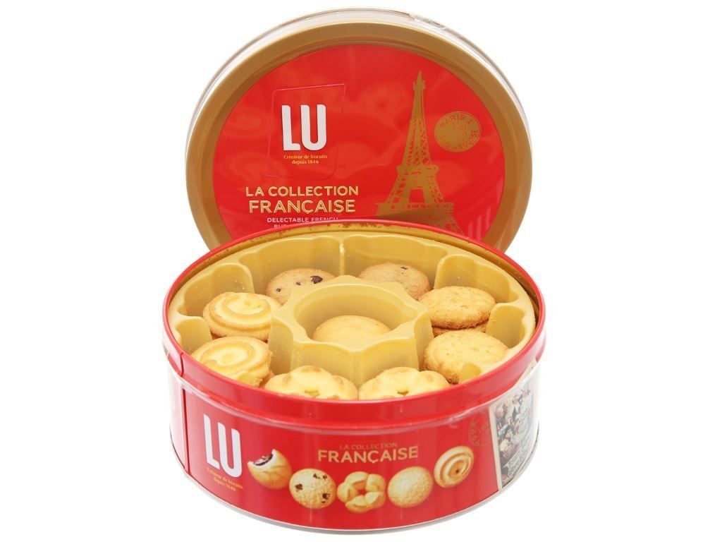  Bánh quy bơ thập cẩm LU Pháp hộp 310g 