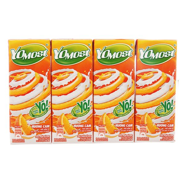  Lốc Sữa Chua Uống Yomost Cam 170ml 