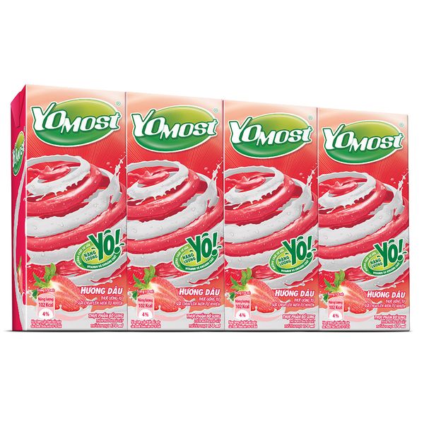  Lốc Sữa Chua Uống Yomost Dâu 170ml 