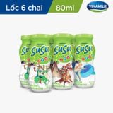  Lốc 6 Chai Sữa Chua Uống Vinamilk Susu Táo Nho 80ml 