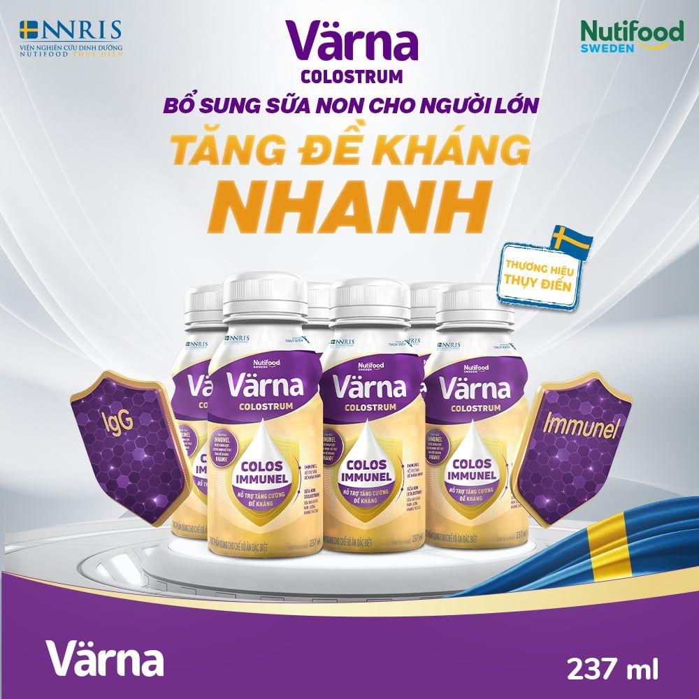  Lốc Sữa Bột Pha Sẵn Värna Colostrum Chai 237ml 