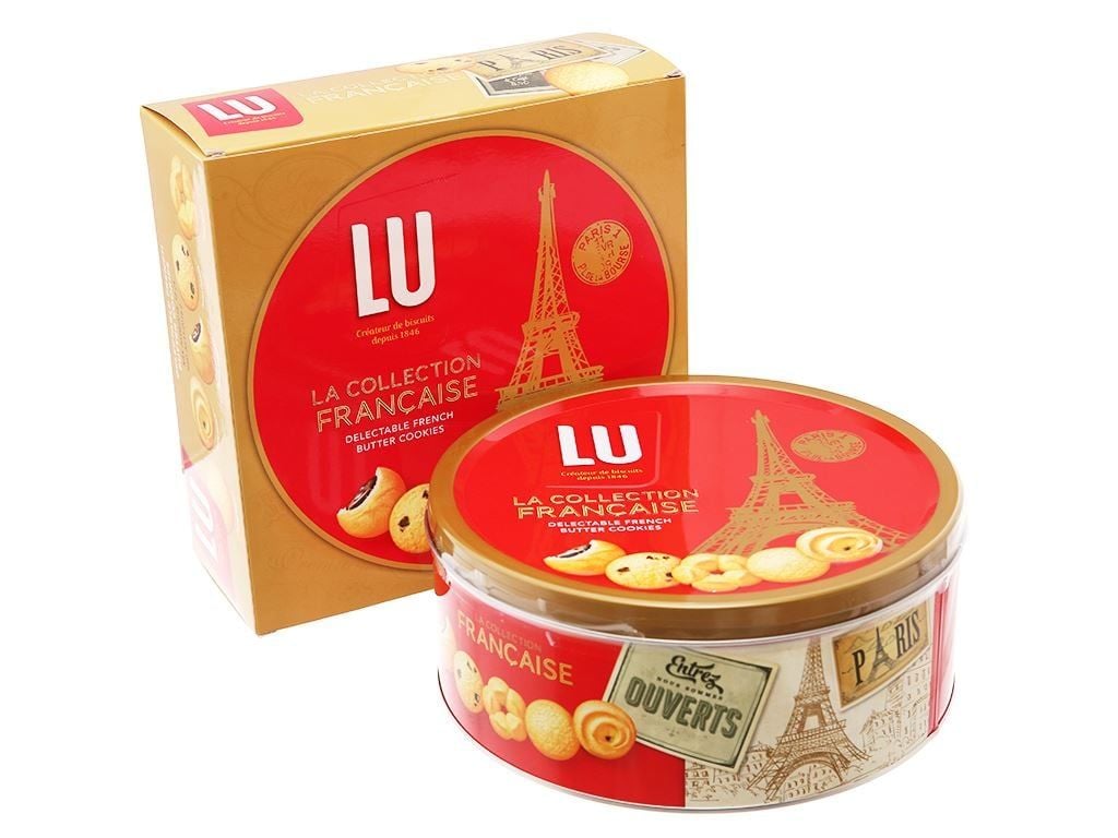  Bánh quy bơ thập cẩm LU Pháp hộp 540g 