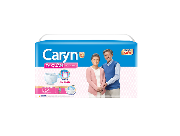  Tã Quần Mỏng Nhẹ Caryn Size L 14 Miếng 