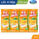  Lốc Sữa chua uống Yomilk hương Cam 170ml 