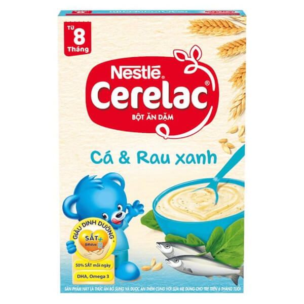  Bột Ăn Dặm Nestle Cerelac Cá và Rau Xanh 200g 