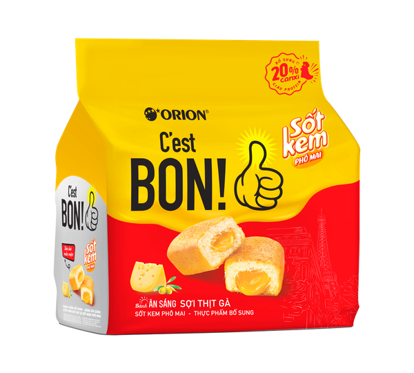  Bánh Orion C'est Bon Sợi Thịt Gà Vị Phô Mai 85g 