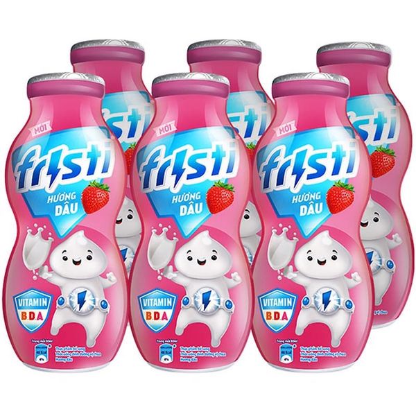  Lốc 6 Chai Sữa Chua Uống Fristi Dâu 80ml 