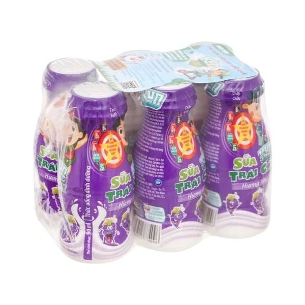  Lốc 6 Chai Sữa Kun Nho 80ml 