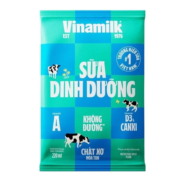  Bịch Sữa Tươi Tiệt Trùng Vinamilk Không Đường 220ml 
