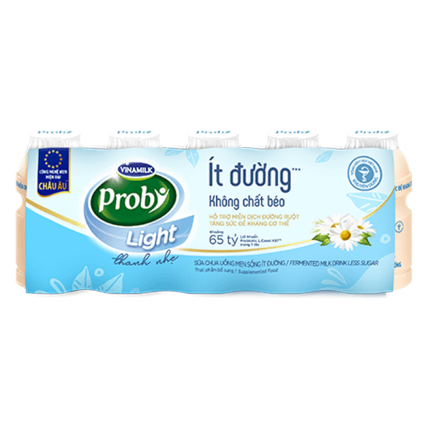  Lốc 5 Chai Sữa Chua Uống Probi Ít Đường 65ml 
