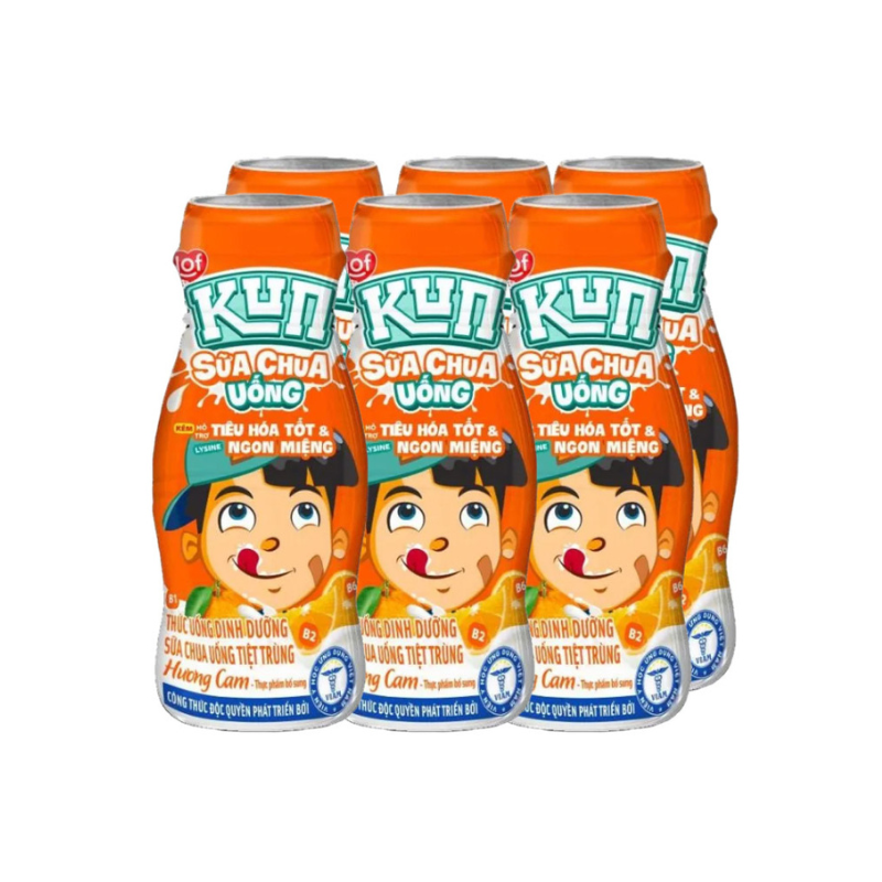  Lốc 6 Chai Sữa Kun Cam 80ml 