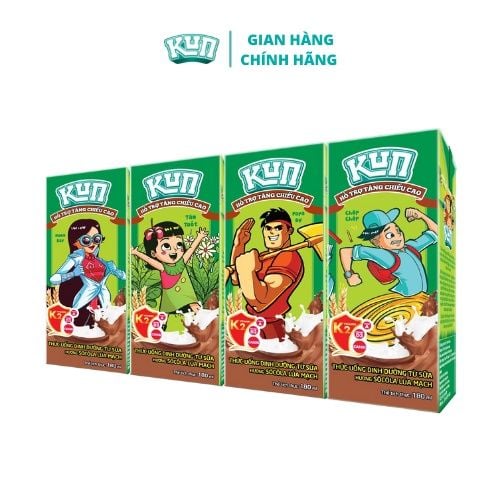  Lốc Sữa Lif Kun Cacao Lúa Mạch  180ml 