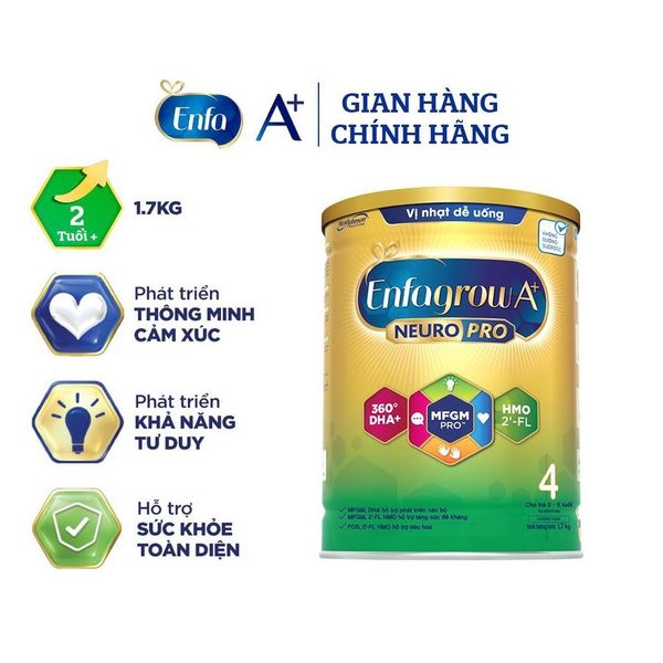  Sữa Bột Enfagrow A+ Số 4 1.7kg Vị Nhạt 